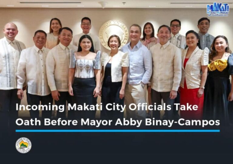 Makati City incoming officials take the oath of office by