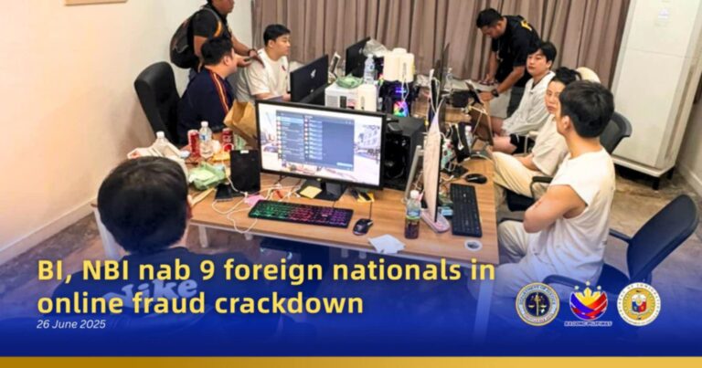 BI, NBI nab 9 foreign nationals in online fraud crackdown