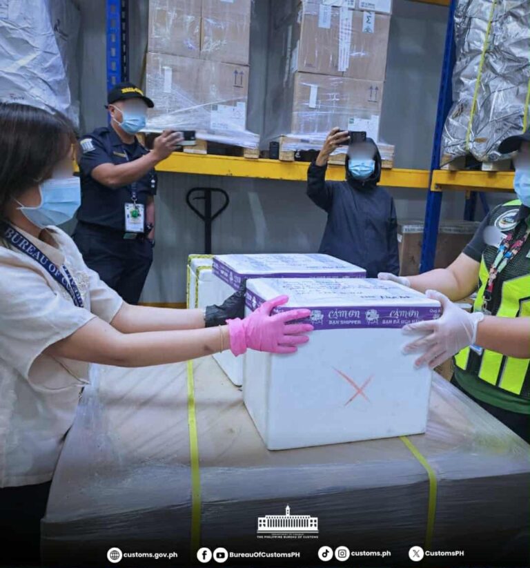 BOC-NAIA Intercepts ₱109.8 Million Worth of illegal drugs from Vietnam