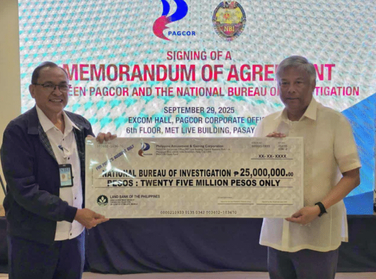 50 Million pesos ayuda ng PAGCOR sa NBI