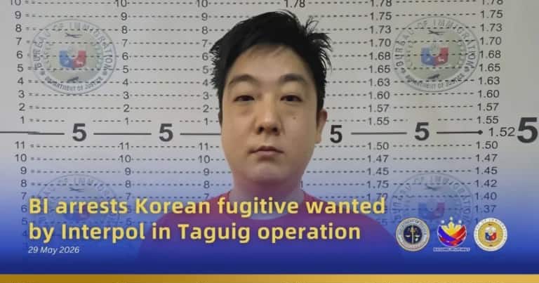 Korean Fugitive Wanted by Interpol Nabbed
