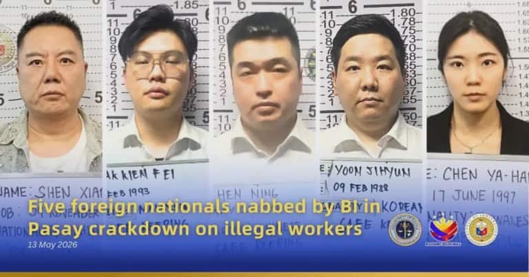 Five Alien Illegal Workers Caught