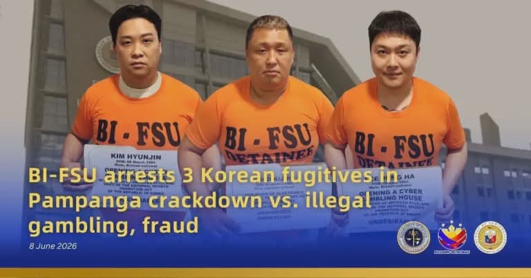3 Korean Fugitives Nabbed in Pampang